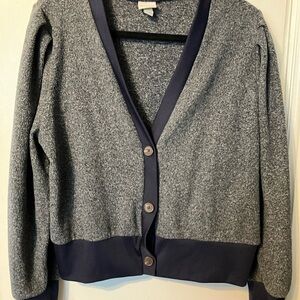 a new day Gray and Navy Women's Cardigan GUC XXL